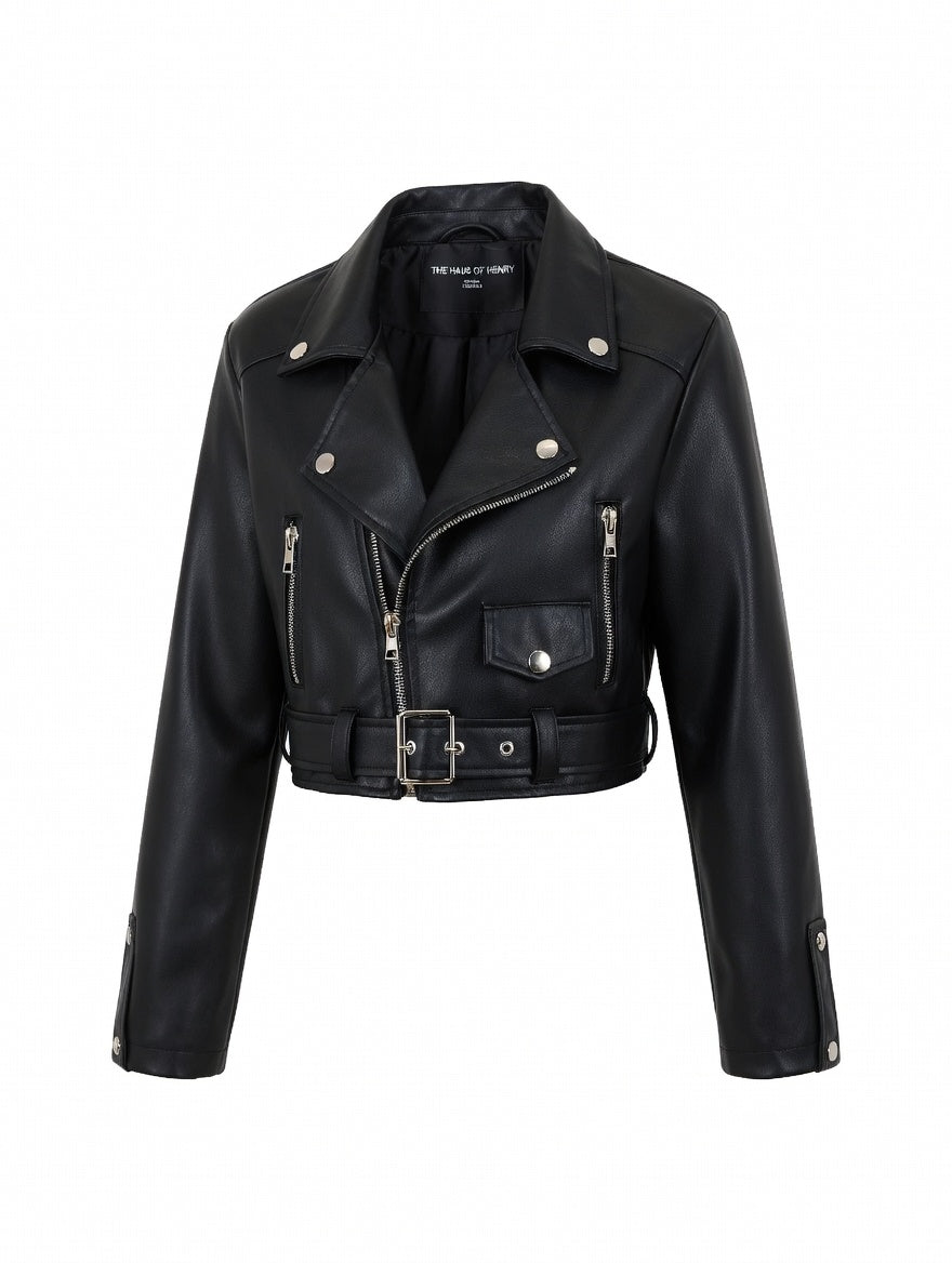 The House of Henry Cropped Biker Jacket