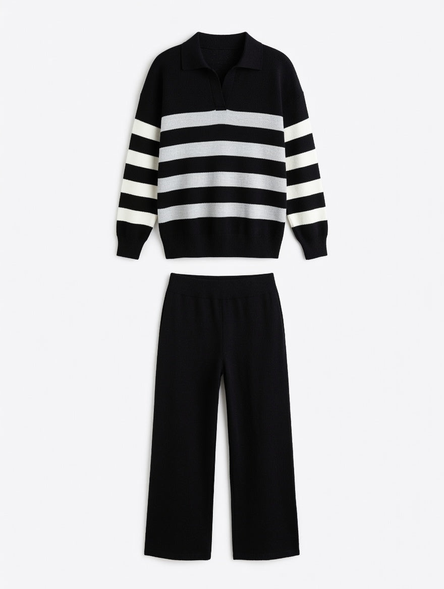 sweater and matching wide-leg pants