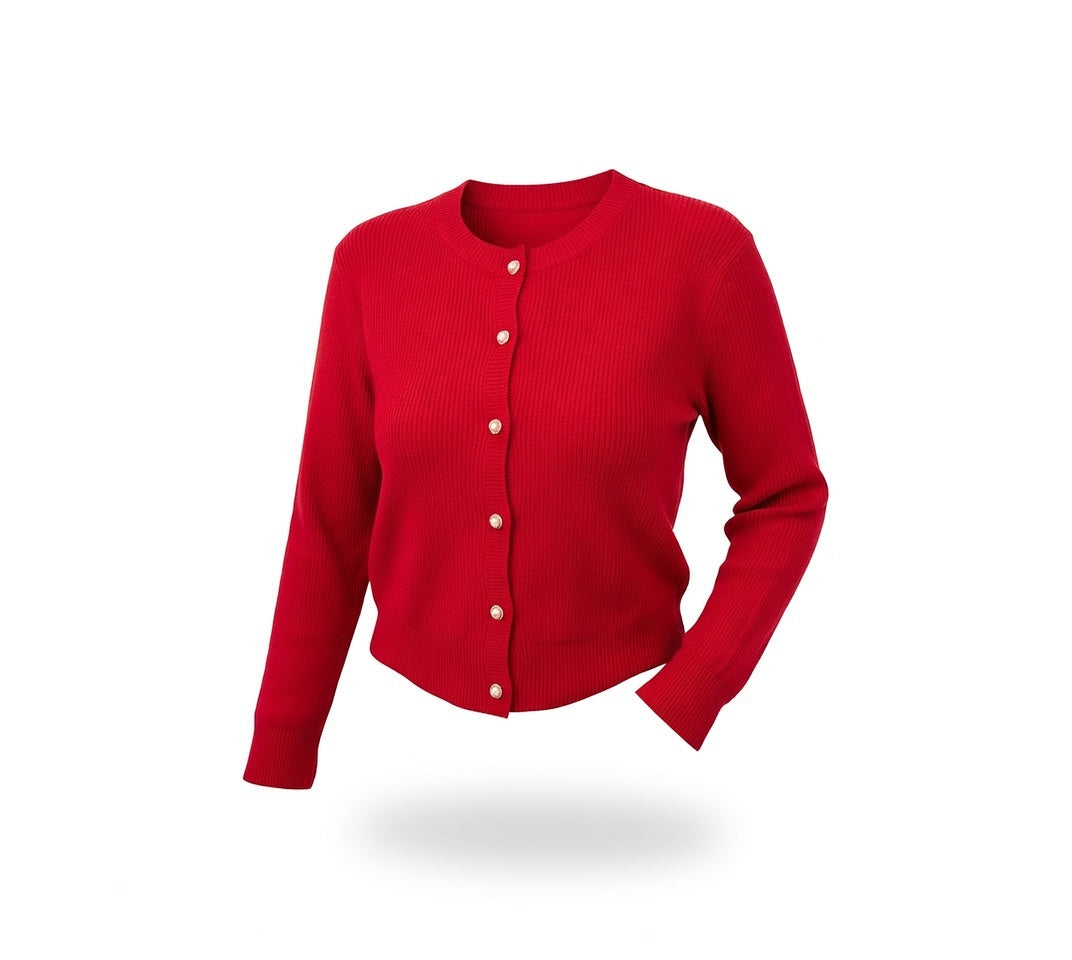 ribbed knit cardigan