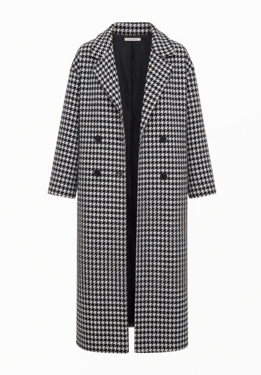 Women's long double-breasted coat